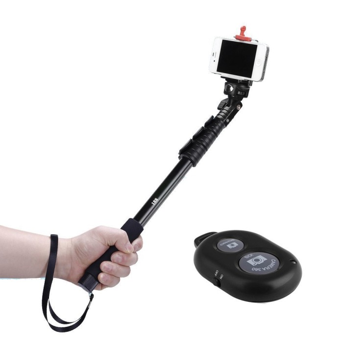 Selfie Stick si trepied Profesional Cu Telecomanda Bluetooth lungime 1.25 cm foto mare Selfie Stick si trepied Profesional Cu Telecomanda Bluetooth lungime 1.25 cm foto mare