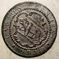 G.101 ELVETIA CANTON BERN 5 RAPPEN 1826 XF BILLON V1