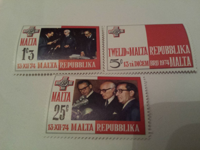 malta 1975 serie mnh presedinti