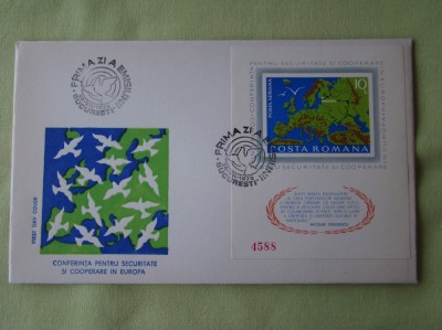 FDC ROMANIA - CSCE Helsinki Colita Nedantelata - nr. lista 892 foto