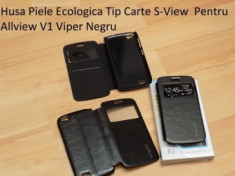 Husa Piele Ecologica Tip Carte S-View Pentru Allview V1 Viper Negru foto