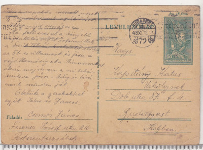 bnk fil Intreg postal Ungaria circulat 1918 foto