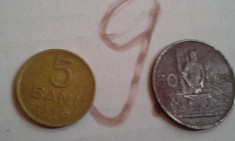 5 BANI 1955/9+CADOU 50 BANI 1955 DIN POZA foto