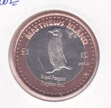 bnk mnd South Orkney Islands Matthews Island 15 pesos 1 pound 2015 unc bimetal