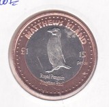 Bnk mnd South Orkney Islands Matthews Island 15 pesos 1 pound 2015 unc bimetal, America Centrala si de Sud