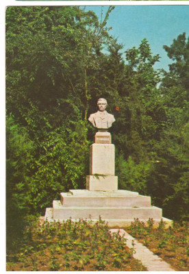 CPI (B6694) CARTE POSTALA - BUZIAS. STATUIA LUI MIHAI EMINESCU foto