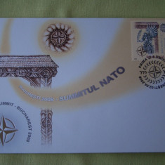FDC ROMANIA - Summitul NATO Folio Argint - nr. lista 1798a