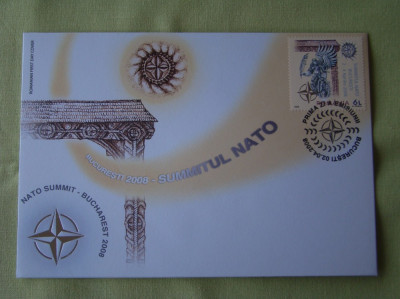 FDC ROMANIA - Summitul NATO Folio Argint - nr. lista 1798a foto