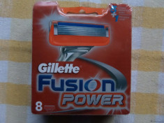 rezerve de ras gillette fusion power la set 8 buc. originale sigilate foto