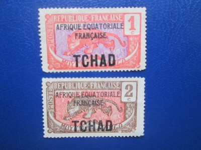 TIMBRE FRANTA COLONIE TCHAD foto