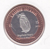 Bnk mnd South Orkney Islands laurie Island 15 pesos 1 pound 2015 unc bimetal, America Centrala si de Sud