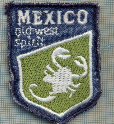 194 -EMBLEMA-MEXICO -OLD WEST SPIRIT-SIMBOL SCORPION-starea care se vede foto
