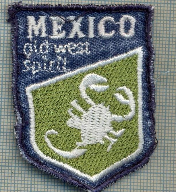 194 -EMBLEMA-MEXICO -OLD WEST SPIRIT-SIMBOL SCORPION-starea care se vede