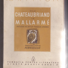 De la Chateaubriand la Mallarme - Antologie de critica franceza