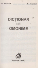 Dictionar de omonime (Ed. Vox) foto