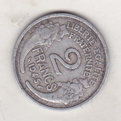 bnk mnd Franta 2 franci 1945