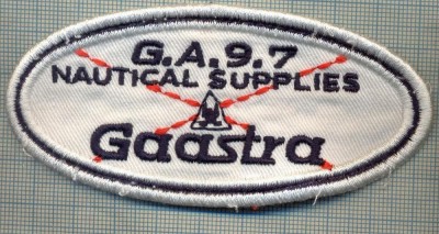 197 -EMBLEMA - GAASTRA- G.A.9.7. -INTRECERE DE YACHTING -starea care se vede foto