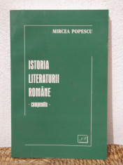COMPENDIU.ISTORIA LITERATURII ROMANE -MIRCEA POPESCU foto