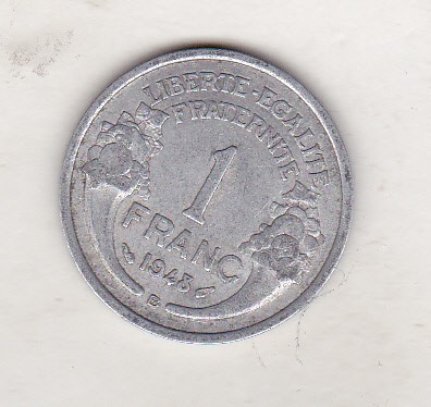 bnk mnd Franta 1 franc 1948 B foto