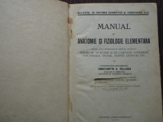 MANUAL DE ANATOMIE SI FIZIOLOGIE ELEMENTARA foto