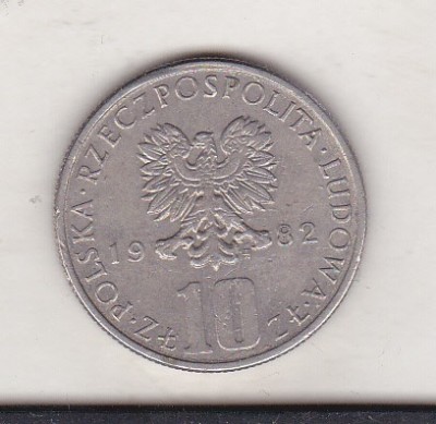 bnk mnd Polonia 10 zloti 1982 foto