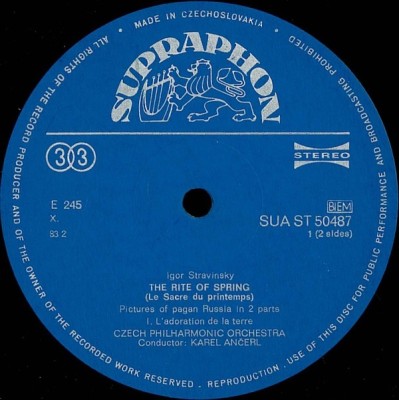 Igor Stravinsky_Karel Ancerl - Le Sacre Du Printemps_The Rite Of Spring (Vinyl) foto