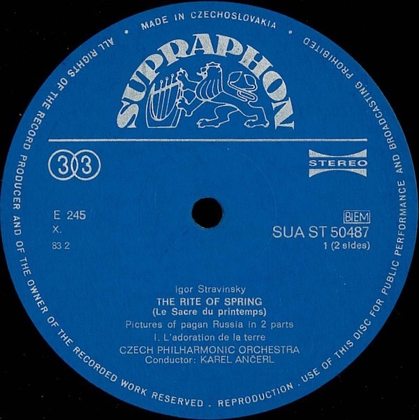 Igor Stravinsky_Karel Ancerl - Le Sacre Du Printemps_The Rite Of Spring (Vinyl)