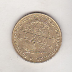 bnk mnd Italia 200 lire 1996 Accademia della Guardia di Finanza