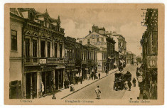 2763 - CRAIOVA, street UNIRII - old postcard, CENSOR - used - 1918 foto