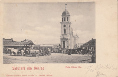 BARLAD , SALUTARI DIN BARLAD PIATA SFANTULUI ILIE , CLASICA , CIRC.1900 foto