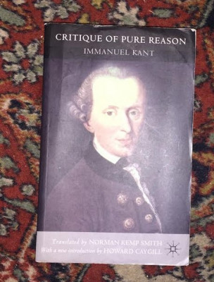 Kant CRITIQUE OF PURE REASON transl. by N. Kemp Smith foto