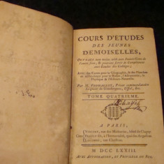 Cours D'Etudes des Jeunes Demoiselles - volumul 4 - in franceza - Paris 1773