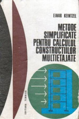 Metode simplificate pentru calculul constructiilor multietajate - Autor(i): Einar Keintzel foto