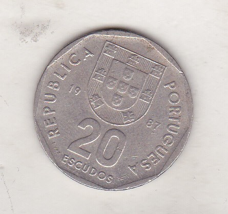 bnk mnd Portugalia 20 escudos 1987