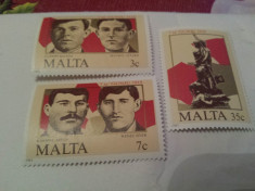 malta 1984 serie MNH personalitati foto