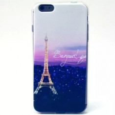 husa IPHONE 6 PLUS 5.5 silicon ultra subtire CU PARIS TURN EIFFEL NOU 2016 foto