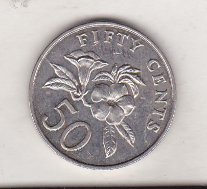 bnk mnd Singapore 50 centi 1995