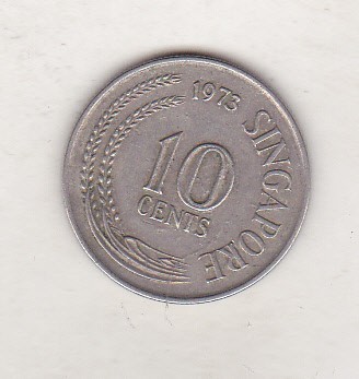 bnk mnd Singapore 10 centi 1973 foto