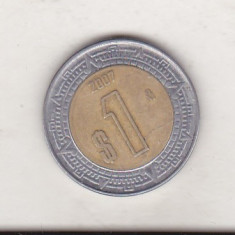 bnk mnd Mexic 1 peso 2007 bimetal