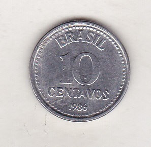 bnk mnd Brazilia 10 centavos 1986