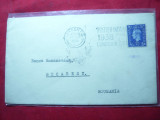 Plic circulat cu stampila reclama Expozitia Ind. Britanica 1938