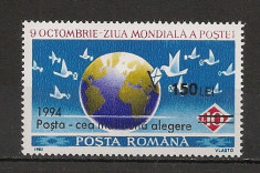 Romania.1994 Ziua mondiala a Postei-supr. HR.385 foto