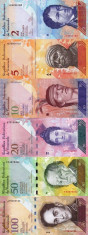 VENEZUELA 2-5-10-20-50-100 bolivares UNC!!! foto