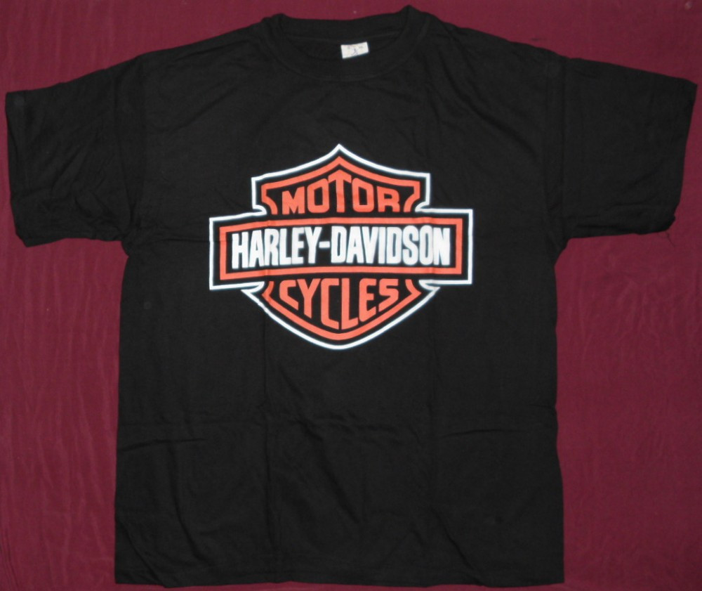 Tricou Harley Davidson - Logo , imprimat pe Fruit of the Loom, L, M, S, XL,  XXL, Negru | Okazii.ro