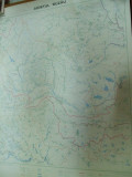 Harghita harta hidrografica 1980 color 85 x 65 cm dimensiuni color