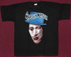 Tricou Marilyn Manson - cu grilaj la ochi ,calitate 180 grame foto