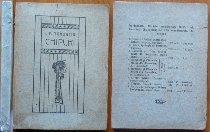 I. E. Toroutiu , Chipuri , Cluj , 1912 , prima editie