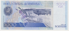 VENEZUELA 5000 bolivares 2002 VF+ foto