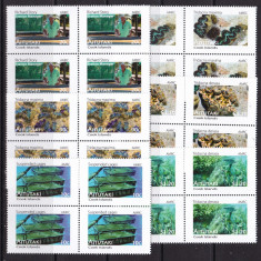 Aitutaki 2011 fauna marina MI 822-27 bloc de 4 MNH w25