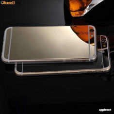 Husa iPhone 6 Plus 6S Plus TPU Ultra Thin Mirror Gold foto